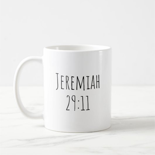 Le mug "Jérémie 29:11" (Gauche)