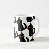 Le mug le plus mignon de chat noir, un cadeau pour (Devant droit)