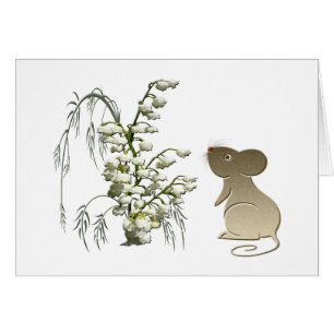 Le muguet et art mignon de souris