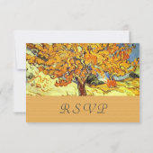 Le Mulberry Tree été, automne mariage RSVP (Dos)