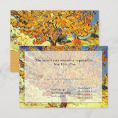 Le Mulberry Tree été, automne mariage RSVP (Devant / Derrière)