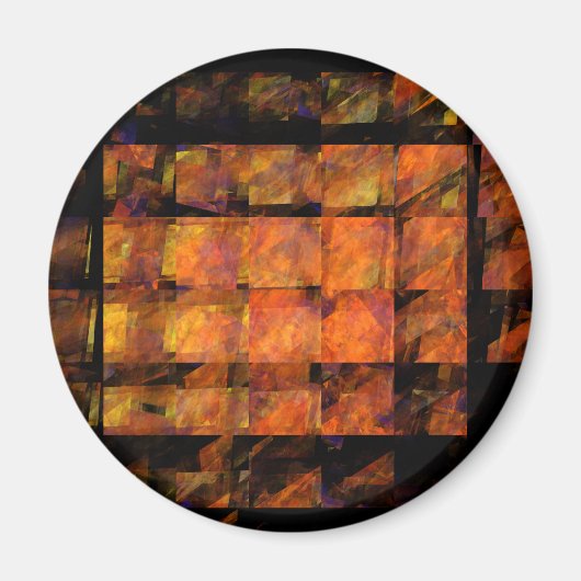 Le Mur Abstrait Art Round Magnet (Devant)