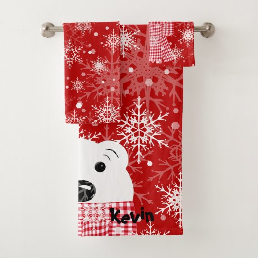 Le museau d'un ours polaire, serviette de bain de (En situation)