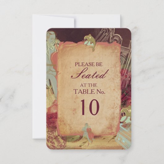 Le Musicien - Carte de Numéro de Table / Invitatio (Devant)