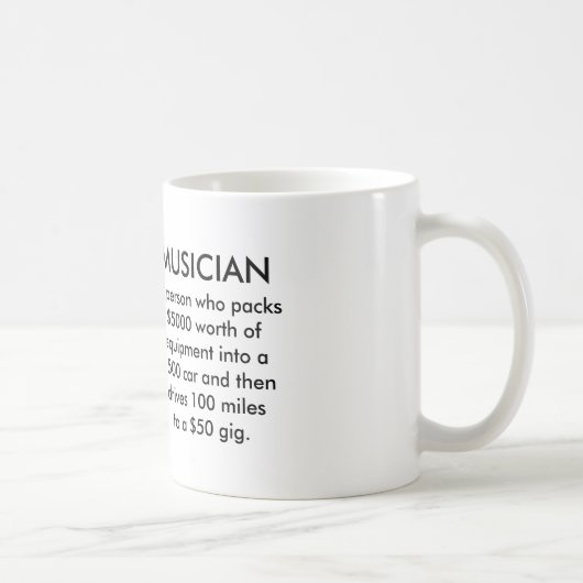 Le musicien définissent la tasse (Droite)