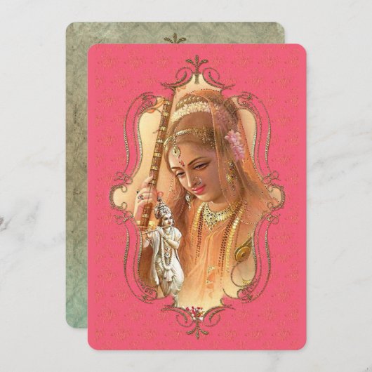 Le Mystique De L'Inde 44 - Carte De Voeux (Devant / Derrière)