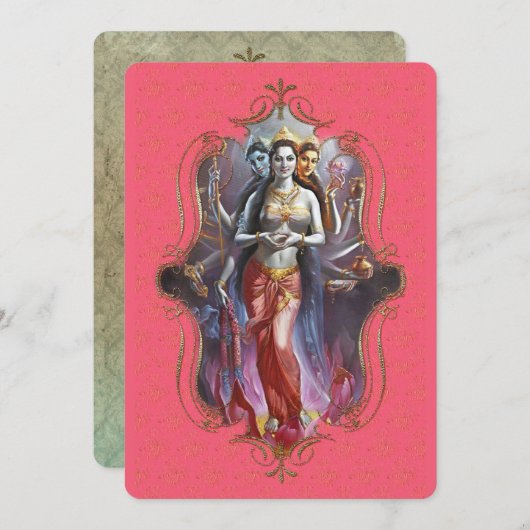 Le Mystique De L'Inde 53 - Carte De Voeux (Devant / Derrière)