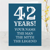 Le mythe homme légende amusant 42e carte anniversa (Fleur jaune)