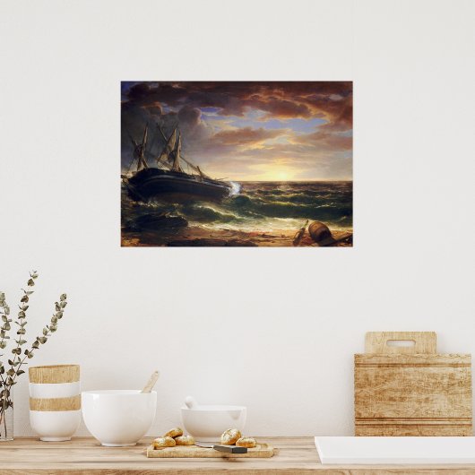 Le navire en détresse - Poster d'art fin Asher Dur (Cuisine)