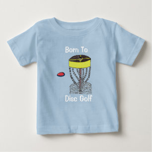 Le né au T-shirt de bébé de golf de disque