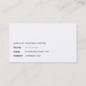 Le néo- carte de visite du cru | de (Dos)