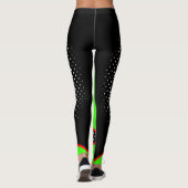 Le Néon rouge sait Points Leggings (Dos)