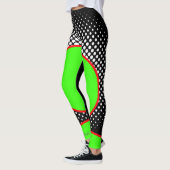 Le Néon rouge sait Points Leggings (Gauche)