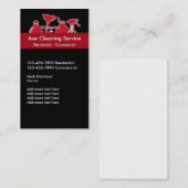 Le nettoyage entretient des cartes de visite (Devant / Derrière)