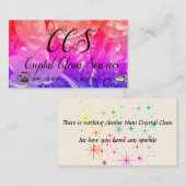 Le nettoyage entretient le carte de visite (Devant / Derrière)