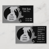 Le nettoyage gris entretient les cartes faites sur (Devant / Derrière)