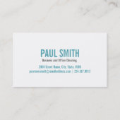 Le nettoyage moderne entretient le modèle de carte (Dos)