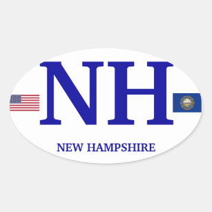 Le New Hampshire * autocollant ovale européen