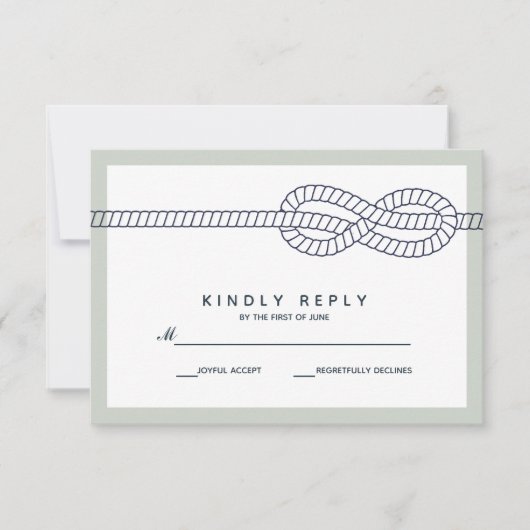 Le noeud bleu | Mariage RSVP (Devant)