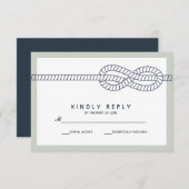 Le noeud bleu | Mariage RSVP (Devant / Derrière)