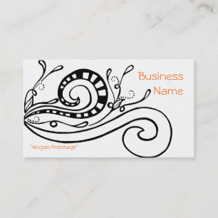 Le noir a tourbillonné carte de visite de