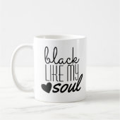Le "noir aiment…."- Tasse classique blanche (Gauche)