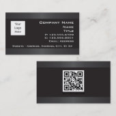 Le noir avec le gris encadre des cartes de visite (Devant / Derrière)