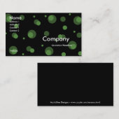 Le noir avec le vert pointille le carte de visite (Devant / Derrière)