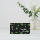 Le noir avec le vert pointille le carte de visite (Debout devant)