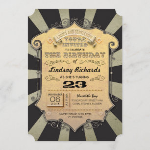 le noir barre des invitations de fête