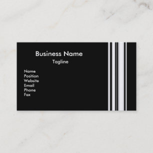 Le noir barre le carte de visite