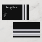 Le noir barre le carte de visite (Devant / Derrière)