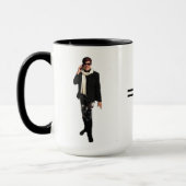 Le noir fait sur commande tasse de sonnerie de 15 (Gauche)