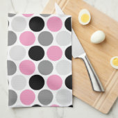 Le noir gris rose moderne entoure des serviettes (Quart Plié)