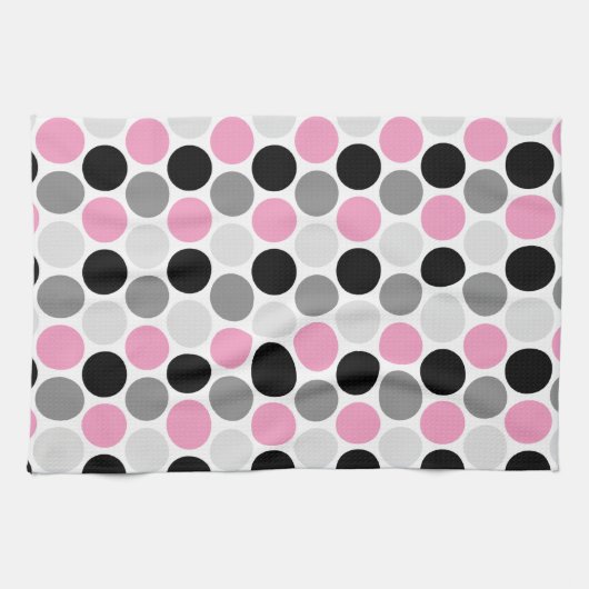 Le noir gris rose moderne entoure des serviettes (Horizontal)