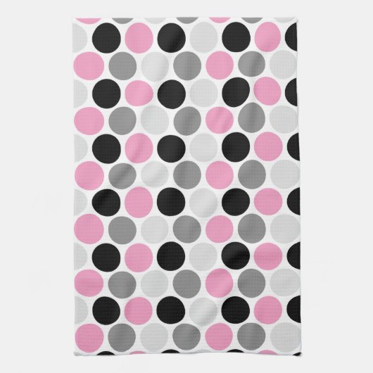 Le noir gris rose moderne entoure des serviettes (Vertical)