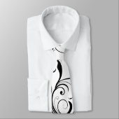 Le noir tourbillonne 2 cravates noires/blanches (Attaché)