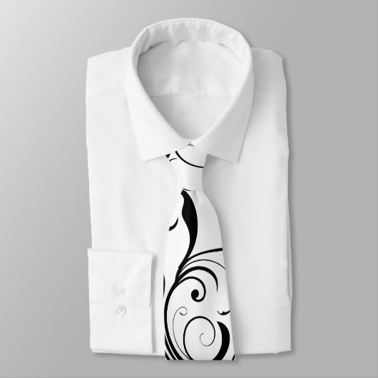 Le noir tourbillonne 2 cravates noires/blanches (Attaché)