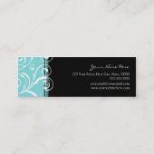 Le noir turquoise élégant tourbillonne des cartes (Dos)
