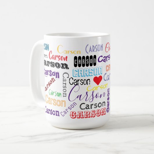 Le nom Carson Mug (Devant gauche)