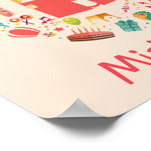 Le nom de la fille poster chambre à coucher mur ar (Coin)