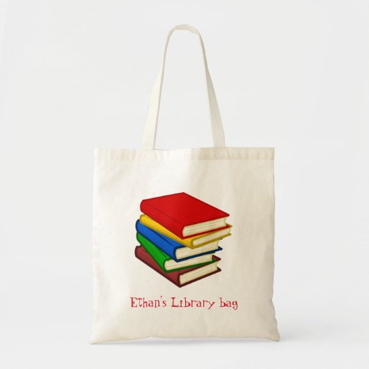 Le nom de l'enfant, mignon sac de bibliothèque de (Devant)