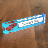 Le nom personnalisé de l'enfant et la plaque (Taille)