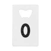 Le nombre zéro (0) en noir (Devant)