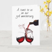 LE **NOTRE 3E ANNIVERSAIRE** NOTRE CARTE NOUS TOAS (Fleur jaune)