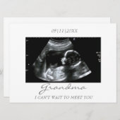 Le nouveau grand-bébé Faire-part d'ultrasons de gr (Devant / Derrière)