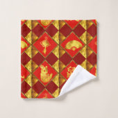 Le Nouvel An chinois du Rat Motif (Gant de toilette)