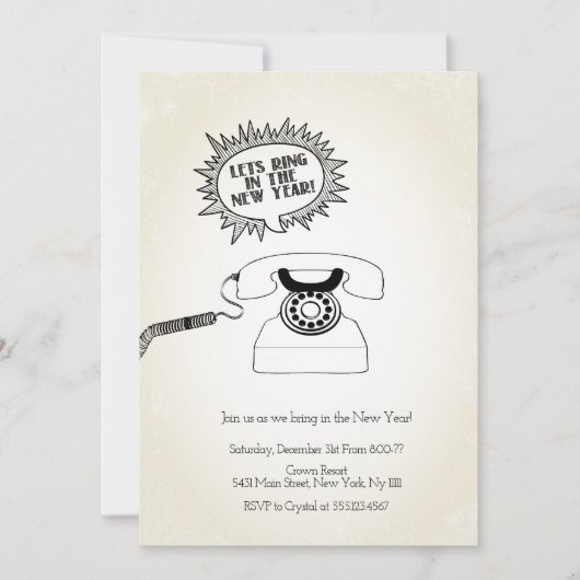 Le Nouvel An, Rétro Invitation (Devant)