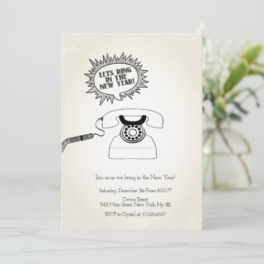 Le Nouvel An, Rétro Invitation (Debout devant)