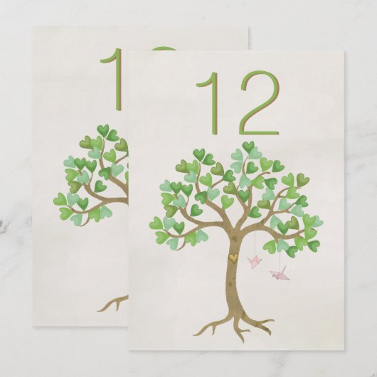 Le numéro de table de réception du mariage de l'ar (Devant / Derrière)